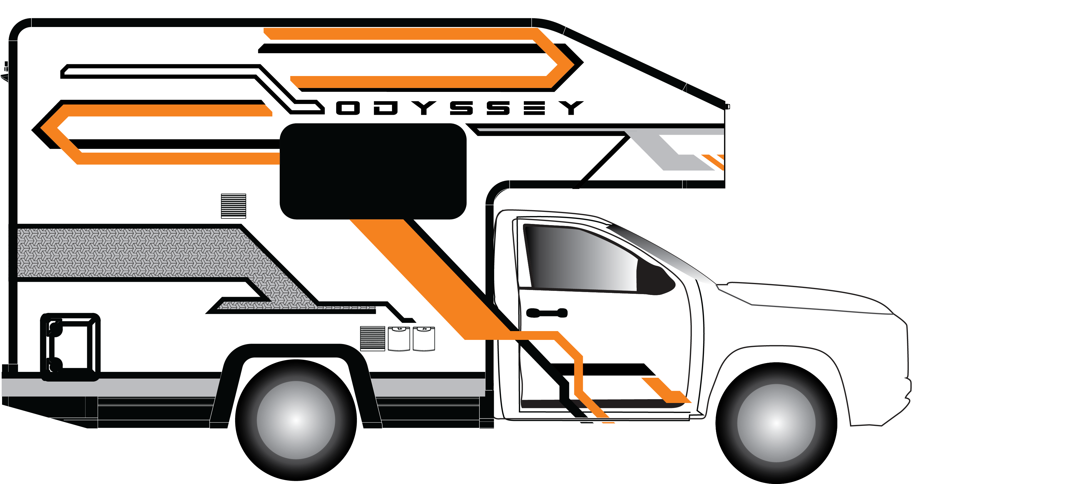 Design C — Orange Pulse Right Side